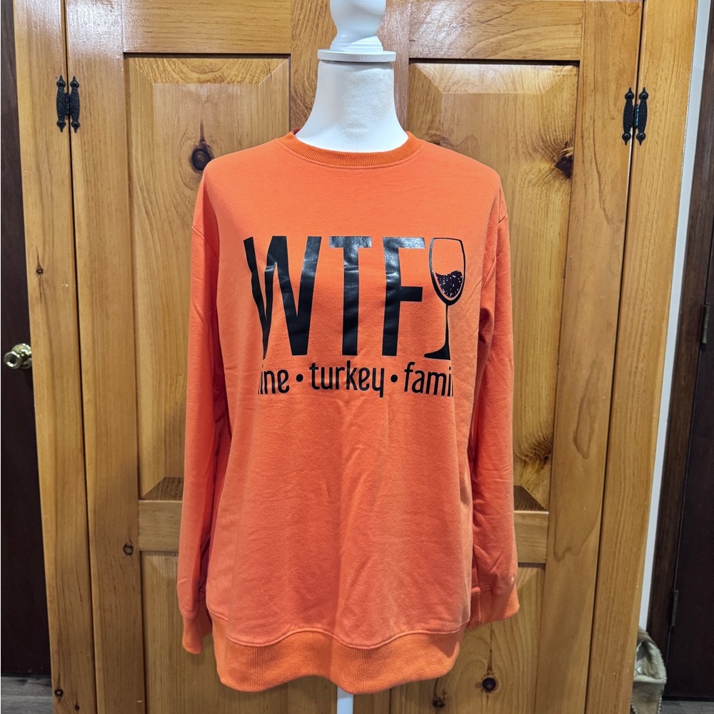 Orange Graphic Sweatshirt